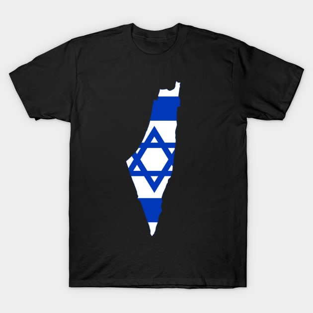 Israel Map with Flag of Israel` T-Shirt by who_rajiv